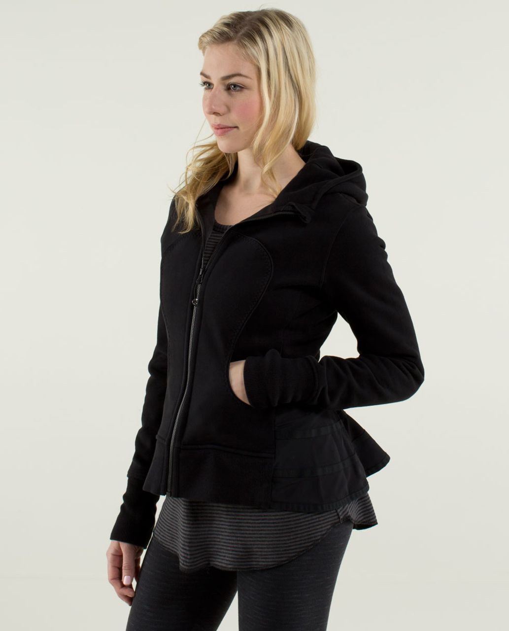 Lululemon Scuba Hoodie *Lux Ruffle - Black - lulu fanatics