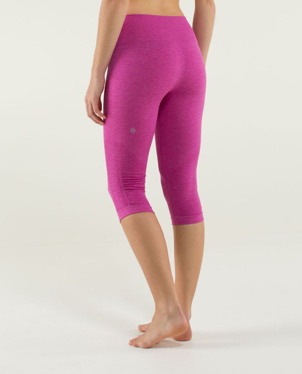 Lululemon In The Flow Crop II - Heathered Raspberry