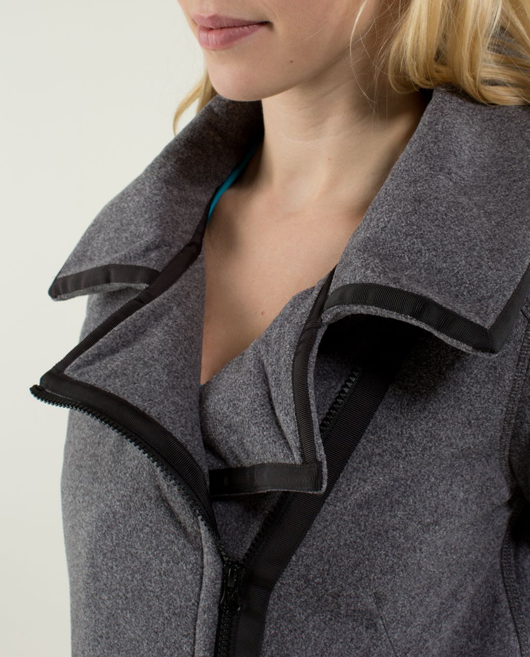 Lululemon Moto Jacket - Black / Ambient Grey / Black