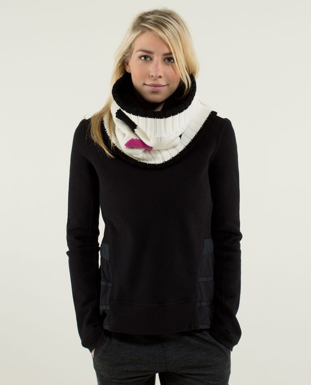 Lululemon Keepin' It Real Cozy Neck Warmer - Angel Wing / Black / Paris Perfection