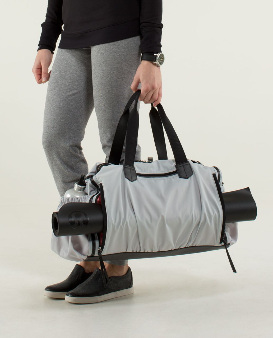 Lululemon Weekend Warrior Bag - Silver Spoon / Bleached Coral / Black