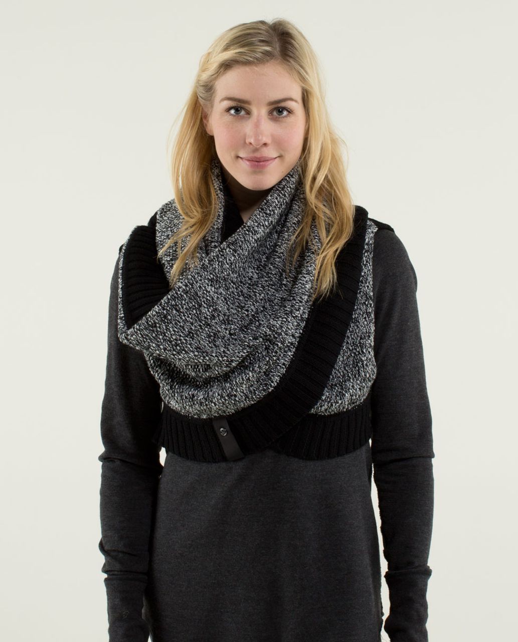 Lululemon Cozy Yogi Infinity Scarf - Black / Angel Wing - lulu fanatics