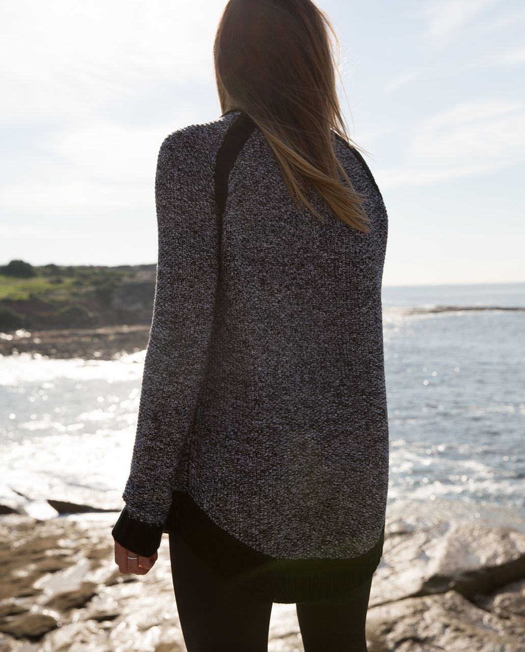 Lululemon Passage Sweater - Black / Angel Wing