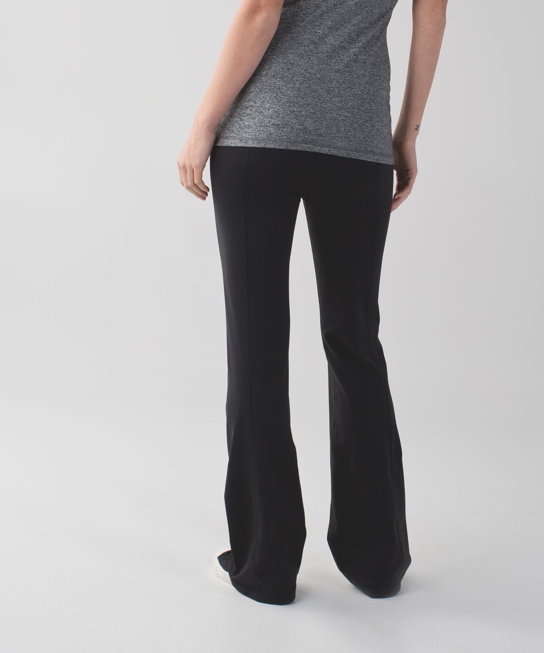 lululemon athletica, Pants & Jumpsuits, Lululemon Groove Pant Ii Fullon  Luon Roll Down Black Ace Spot Lullaby Women