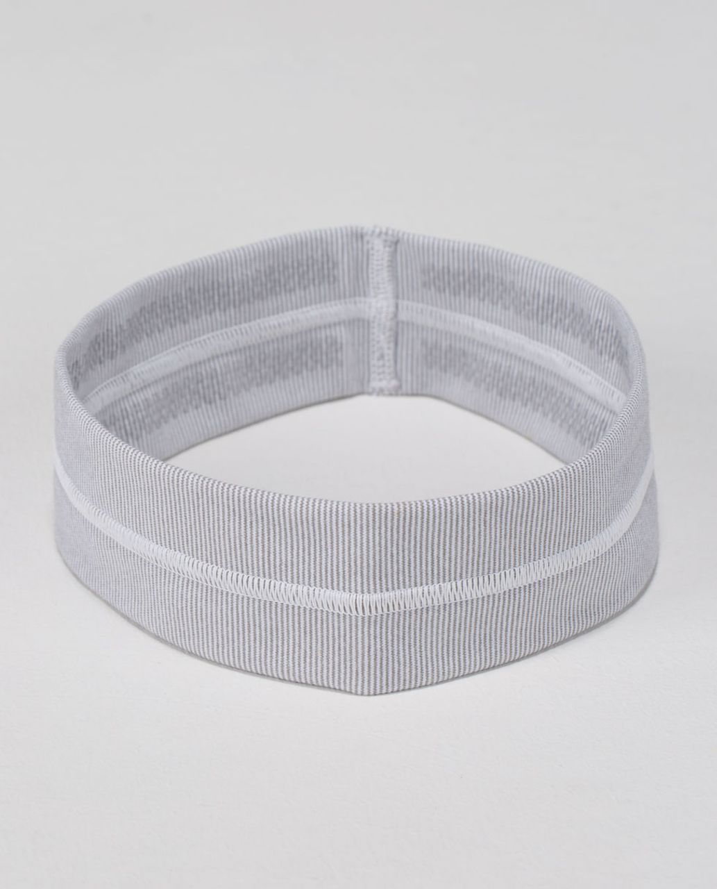 Lululemon Fly Away Tamer Headband - Wee Stripe White Heathered Medium Grey