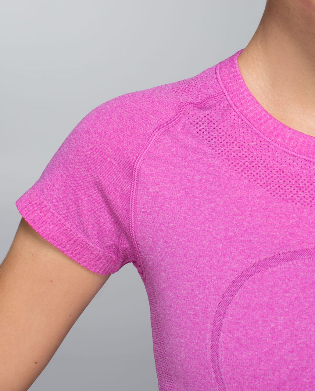 Lululemon Run:  Swiftly Tech Short Sleeve - Heathered Paris Perfection