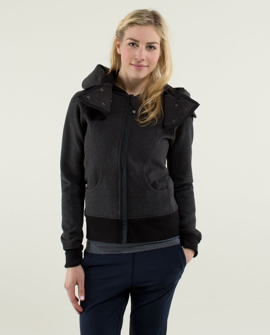 Lululemon Scuba Hoodie *Detachable Hood - Heathered Black / Soot Light / Black / Black / Black