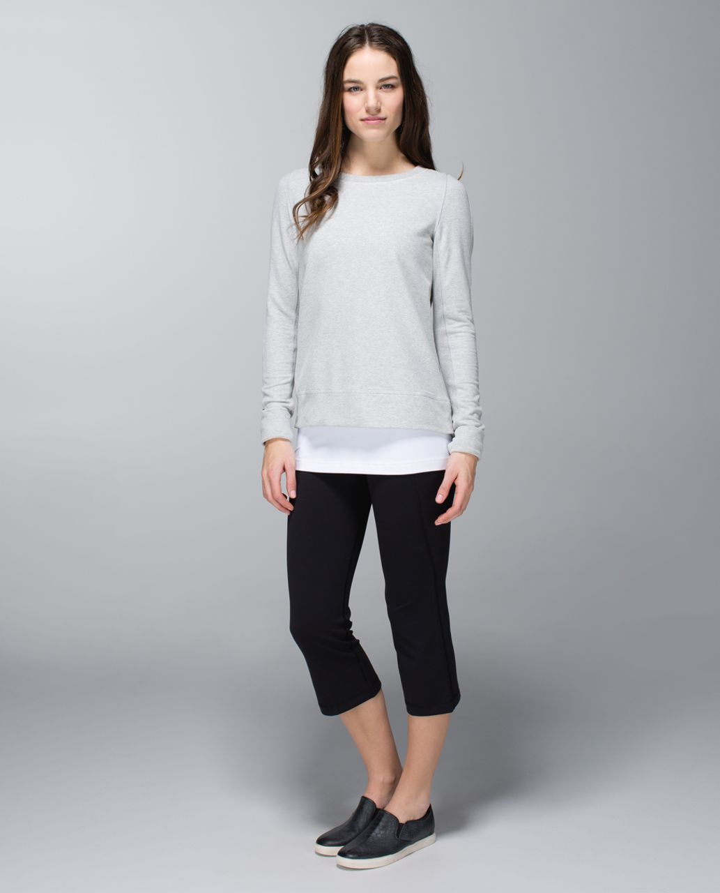 Lululemon Gather & Crow Crop *Full-On Luon - Black / Quilt Winter 13-15