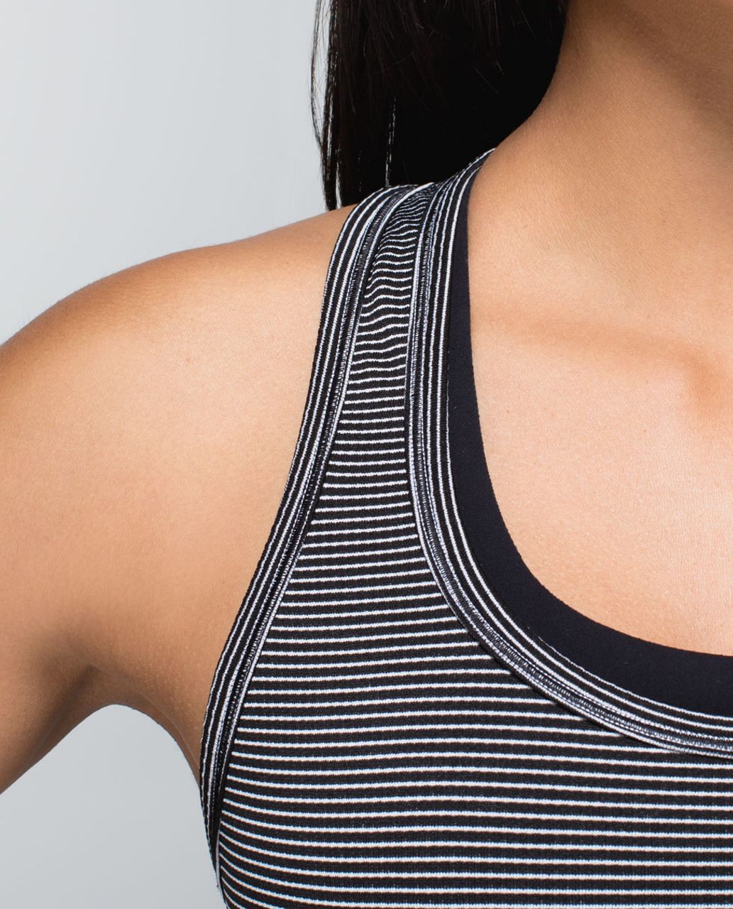 Lululemon Run:  Swiftly Tech Racerback *Stripe - Black