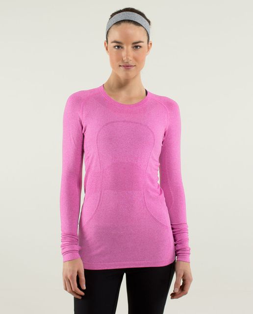 Lululemon Swiftly Tech Long Sleeve Crew - Blazer Blue / Black - lulu ...