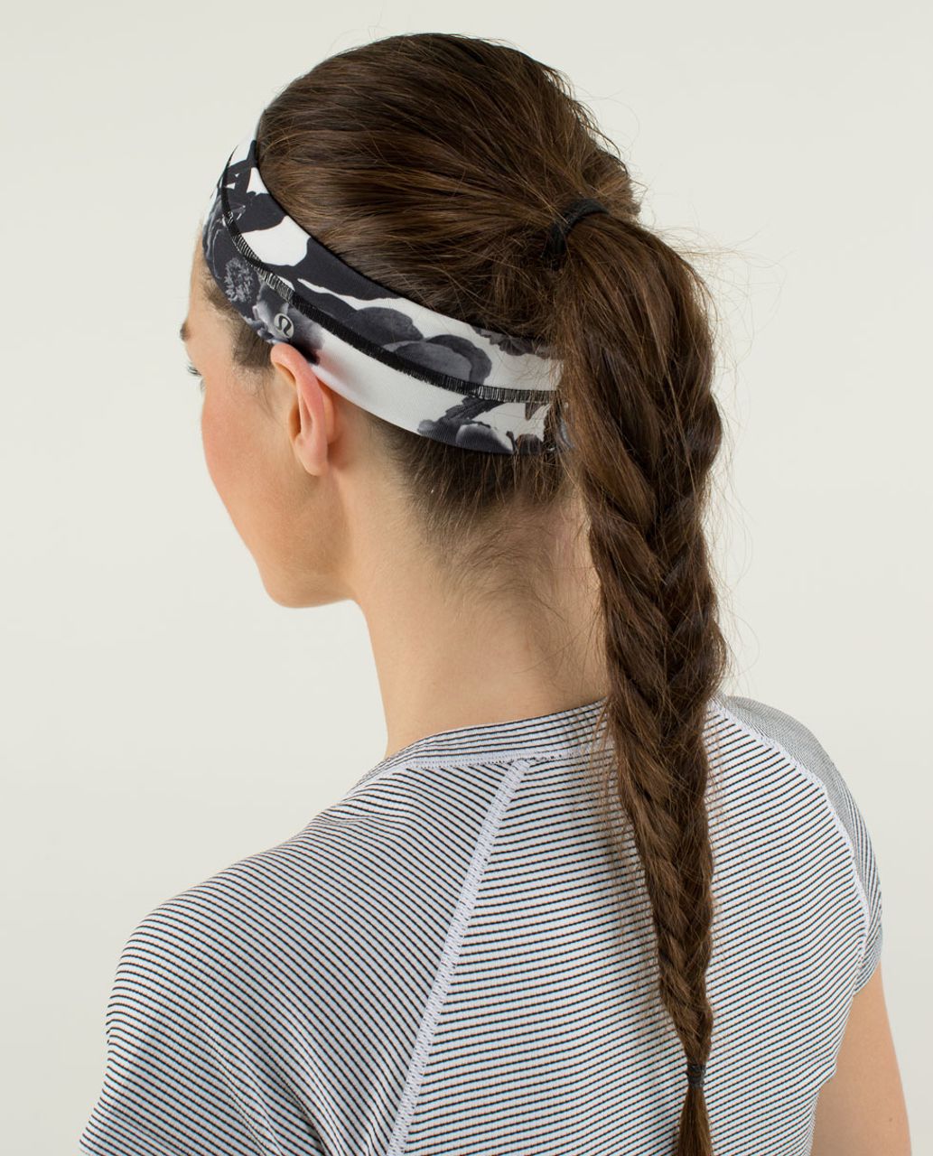 Lululemon Fly Away Tamer Headband - Brisk Bloom Black White