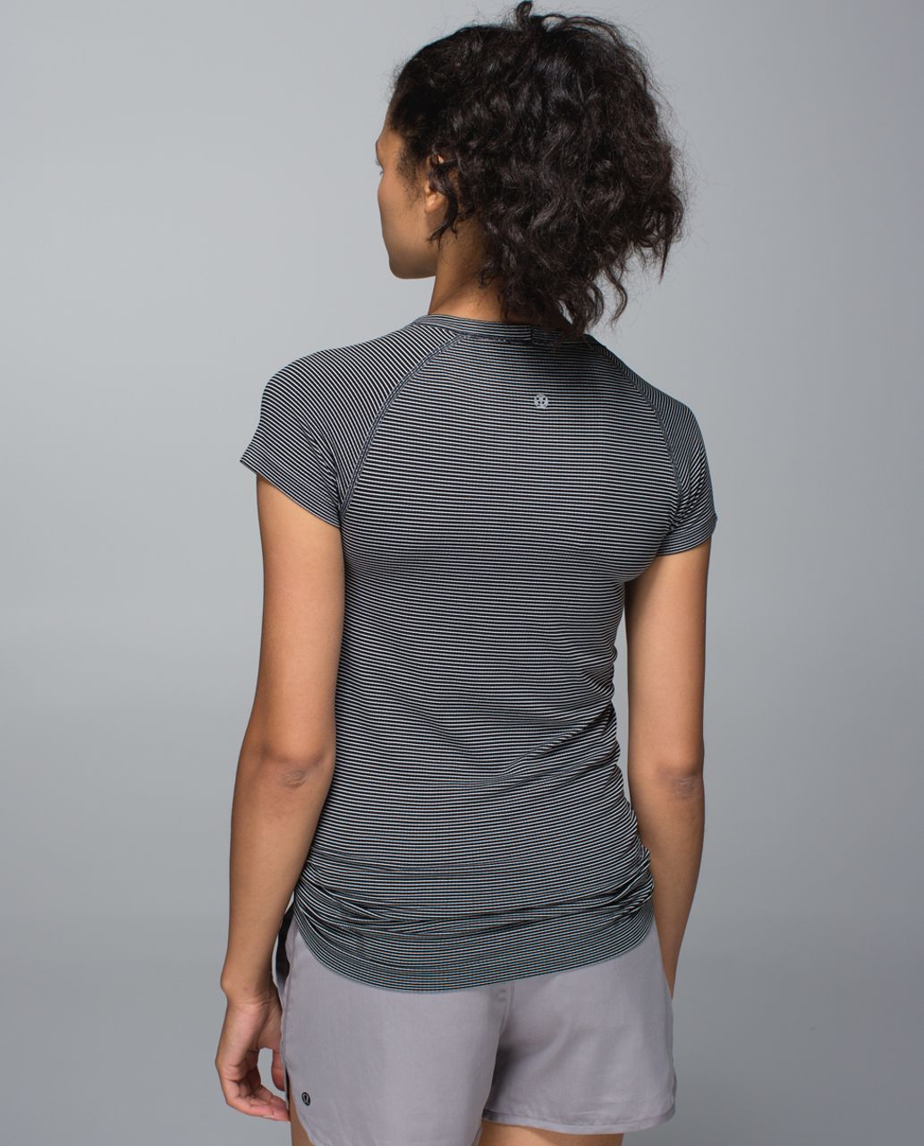 Lululemon Run:  Swiftly Tech Short Sleeve *Stripe - Black