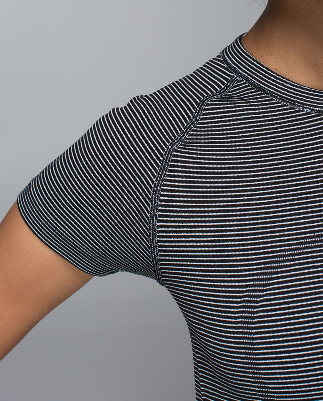 Lululemon Run:  Swiftly Tech Short Sleeve *Stripe - Black