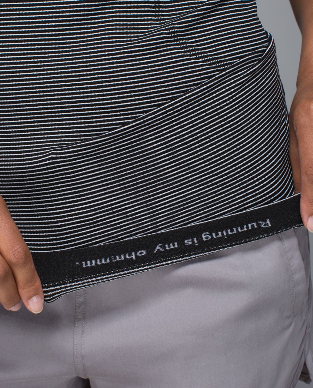 Lululemon Run:  Swiftly Tech Short Sleeve *Stripe - Black