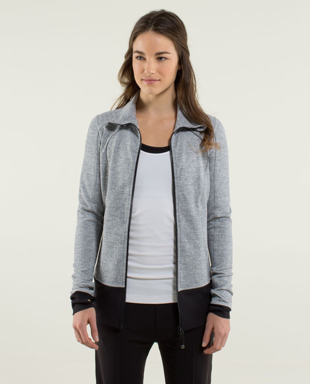 Lululemon Define Jacket - Heathered Herringbone Heathered Black Black  (First Release) - lulu fanatics