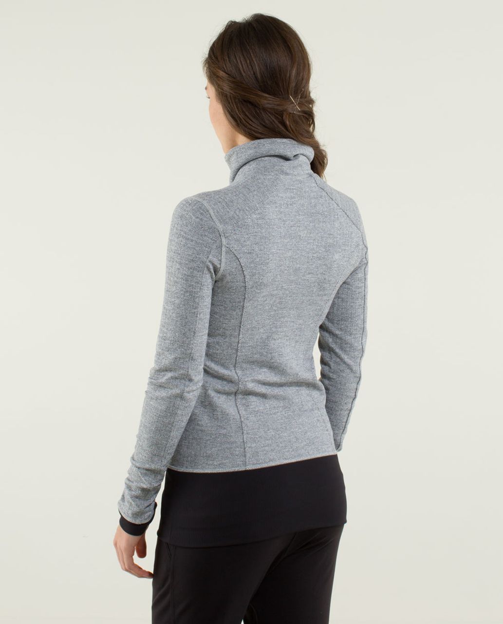 Lululemon Nice Asana Jacket *Herringbone - Heathered Herringbone Heathered Black White / Black