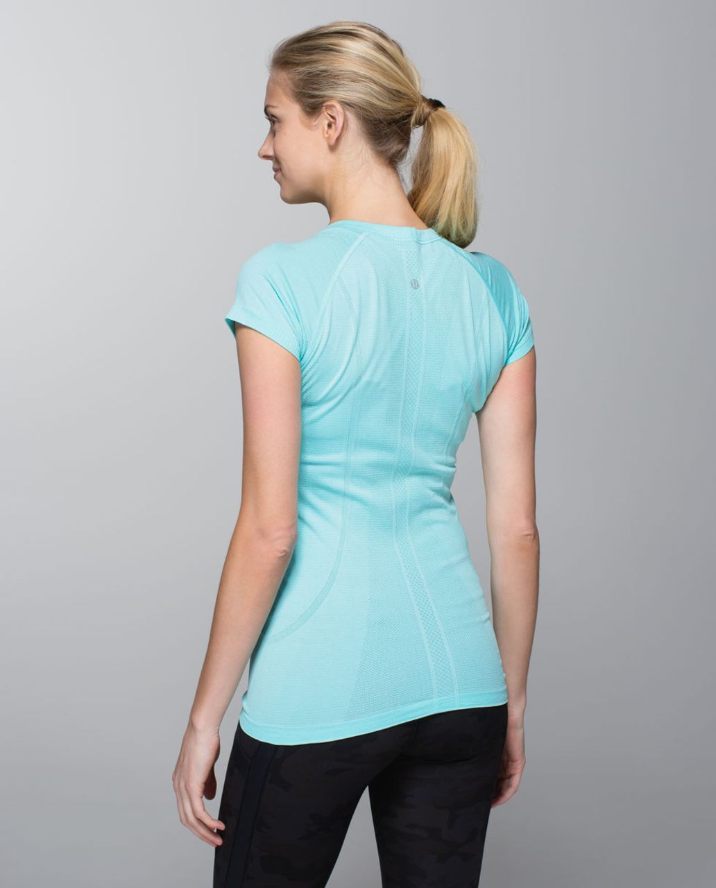 Lululemon Run:  Swiftly Tech Short Sleeve - Heathered Angel Blue