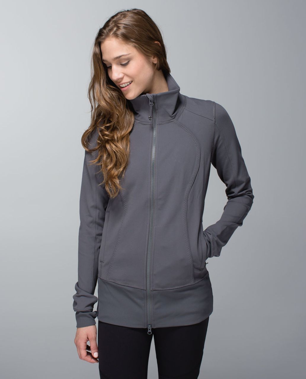 Lululemon Nice Asana Jacket *Brushed - Soot Light