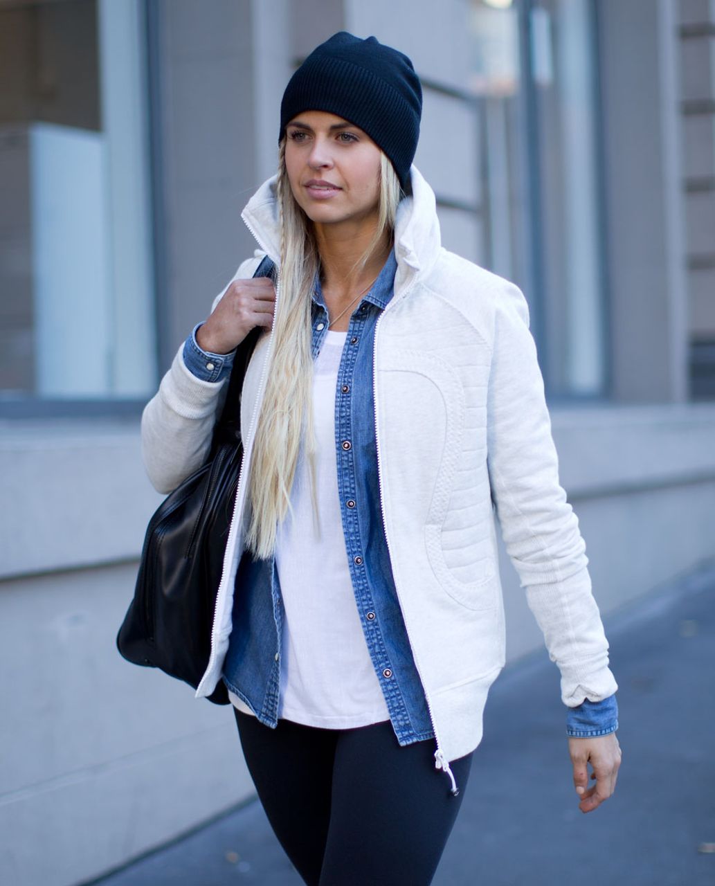 Lululemon Calm & Cozy Jacket - Heathered White /  White