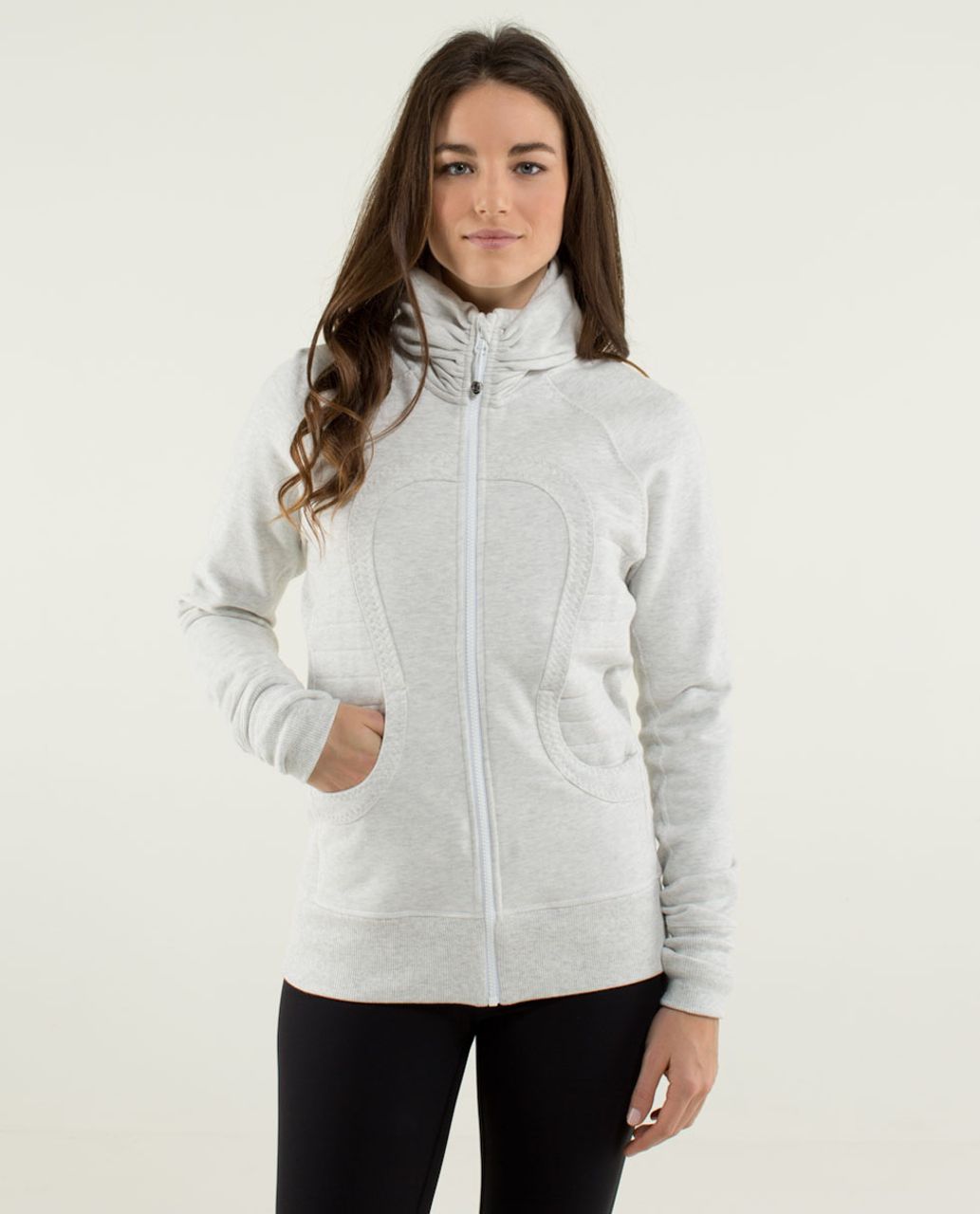 Lululemon Calm & Cozy Jacket - Heathered White /  White