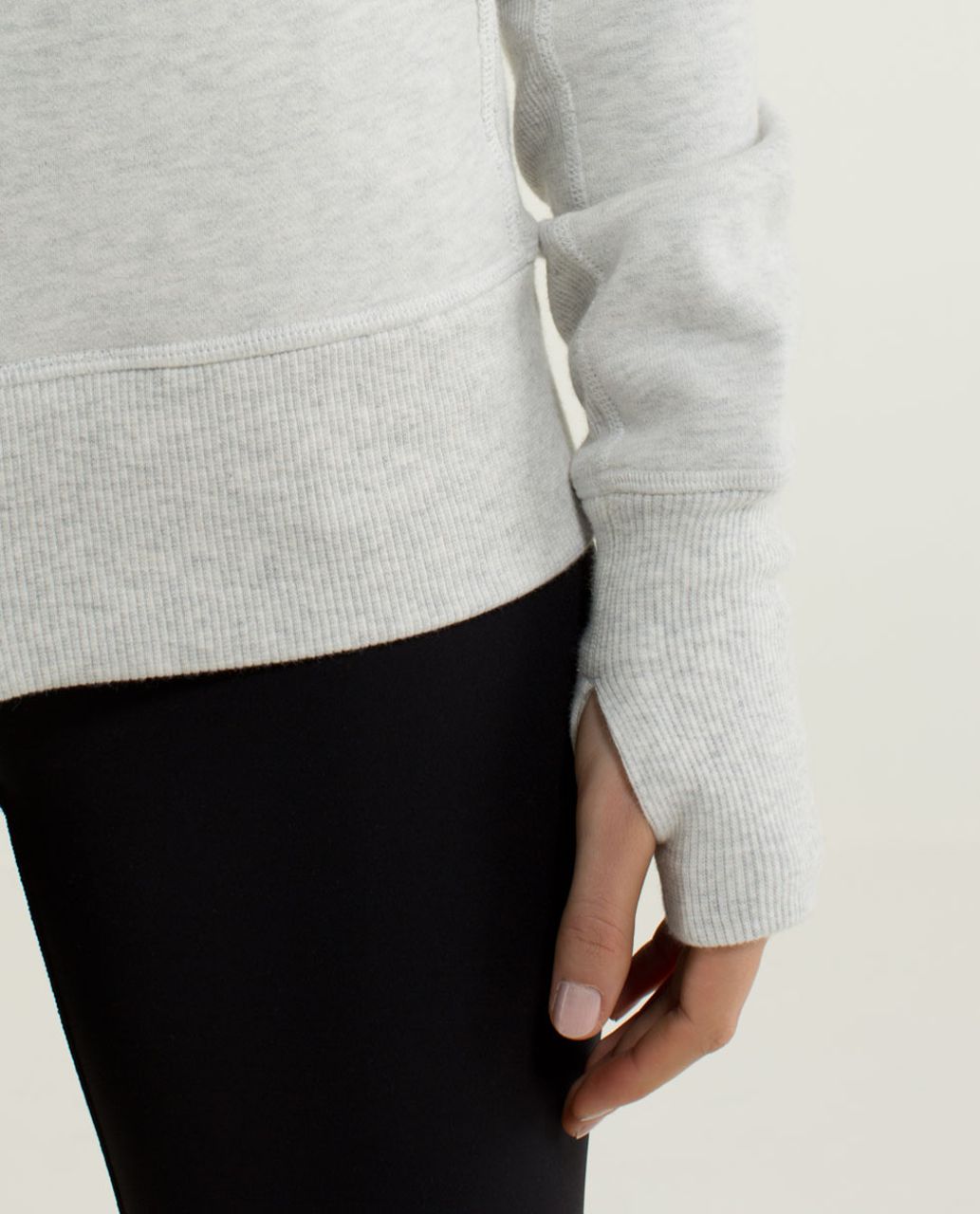 Lululemon Calm & Cozy Jacket - Heathered White / White - lulu fanatics