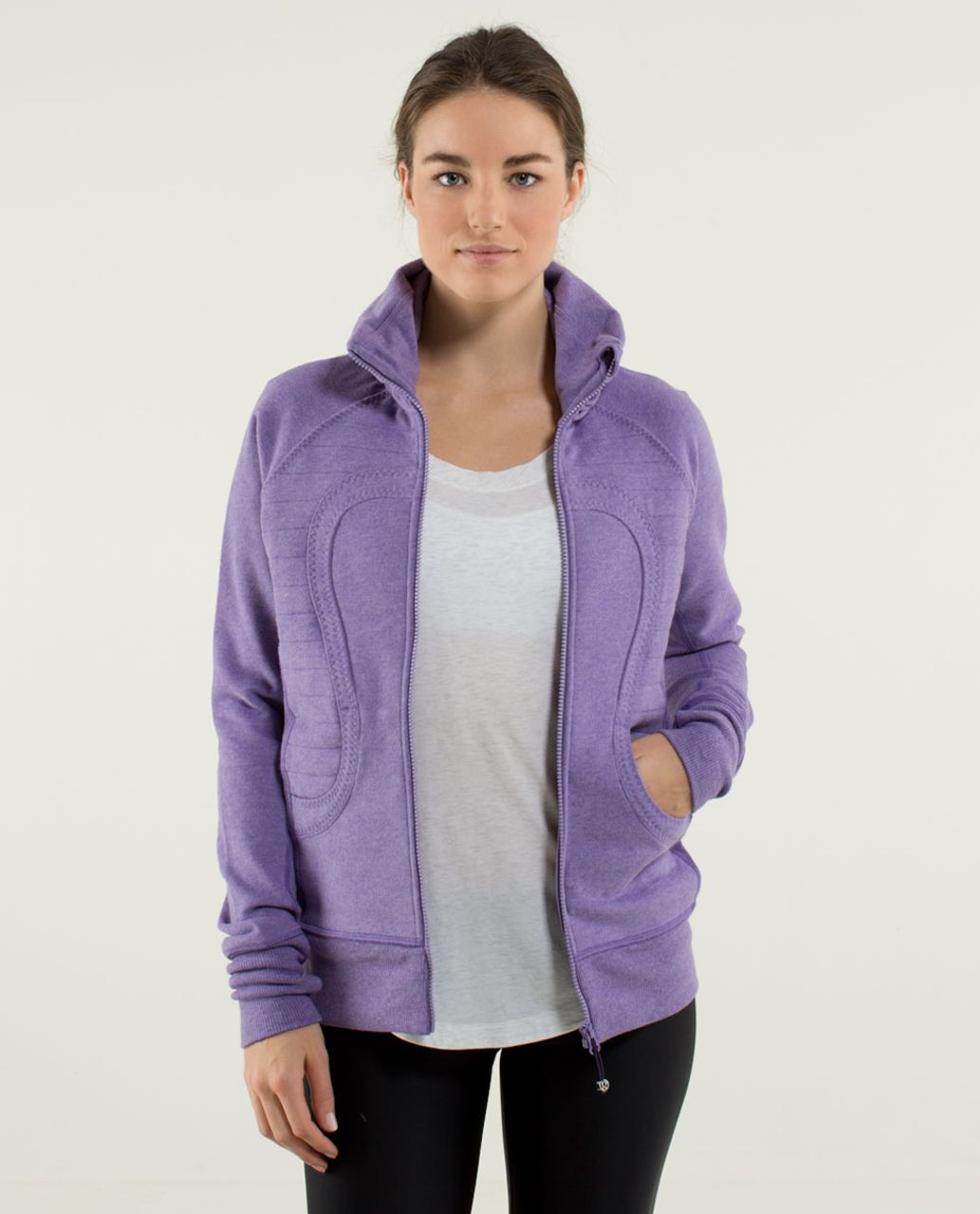 Lululemon Calm & Cozy Jacket - Heathered Winter Orchid / Deep Zinfandel