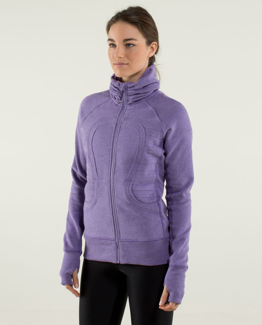 Lululemon Calm & Cozy Jacket - Heathered Winter Orchid / Deep Zinfandel ...