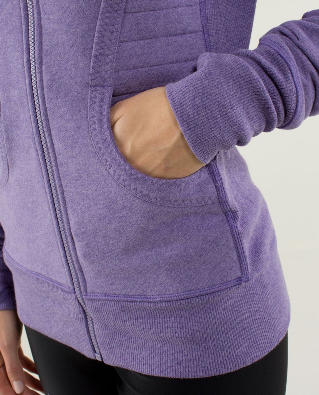 Lululemon Calm & Cozy Jacket - Heathered Winter Orchid / Deep Zinfandel