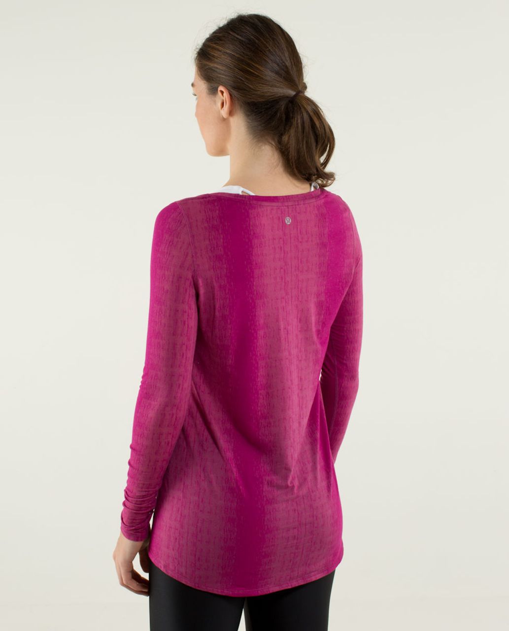 Lululemon Inner Calm Long Sleeve - Misty Stripe Burnout Raspberry