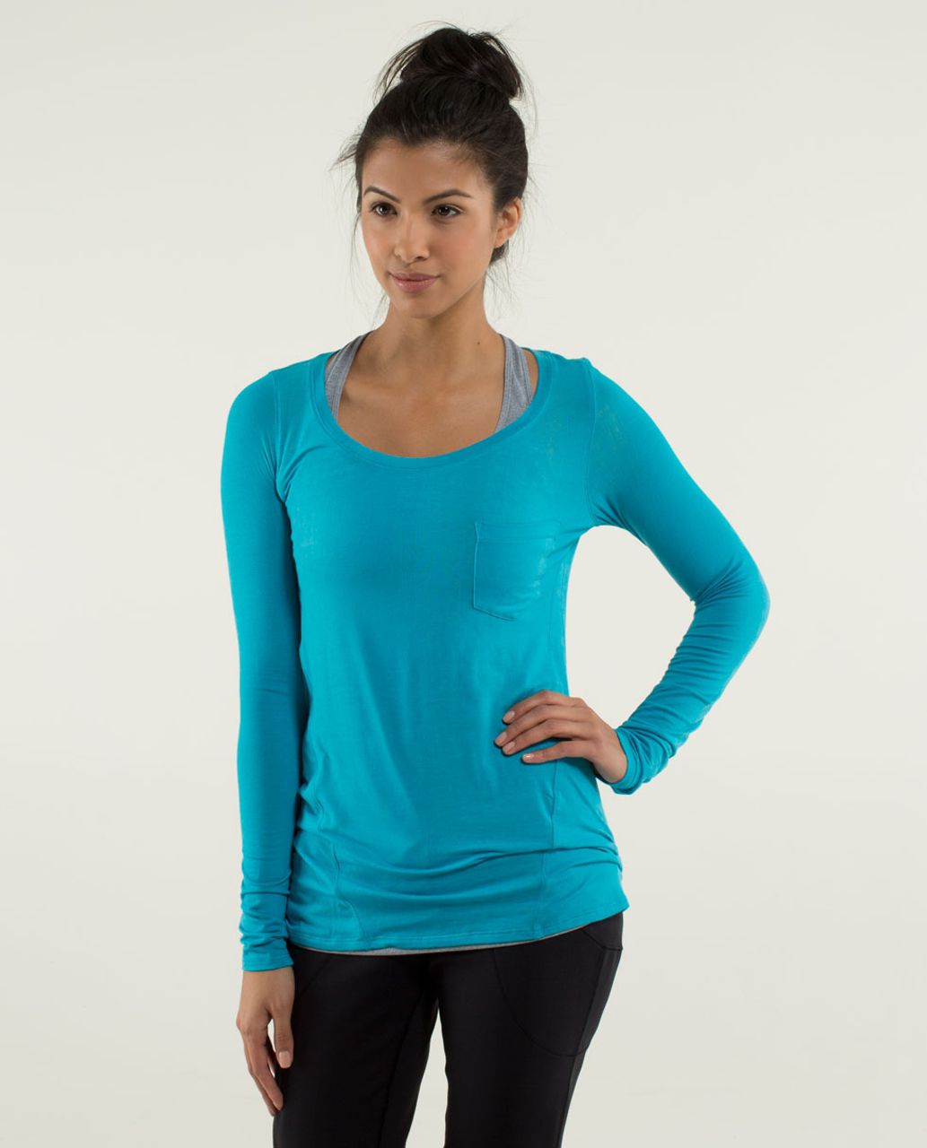 Lululemon Inner Calm Long Sleeve - Misty Stripe Burnout Surge - lulu ...