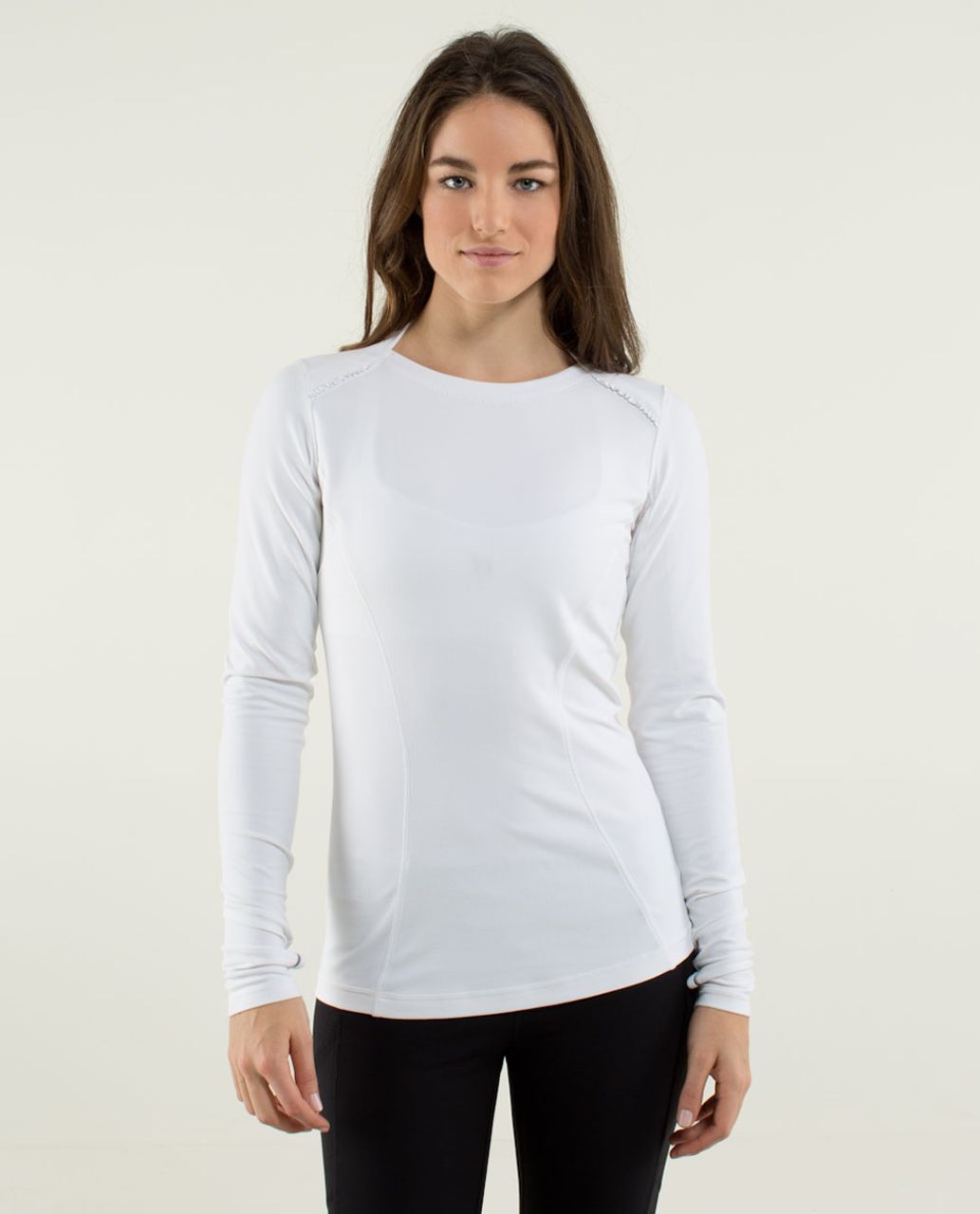 Lululemon Base Runner Long Sleeve - Heathered White /  White