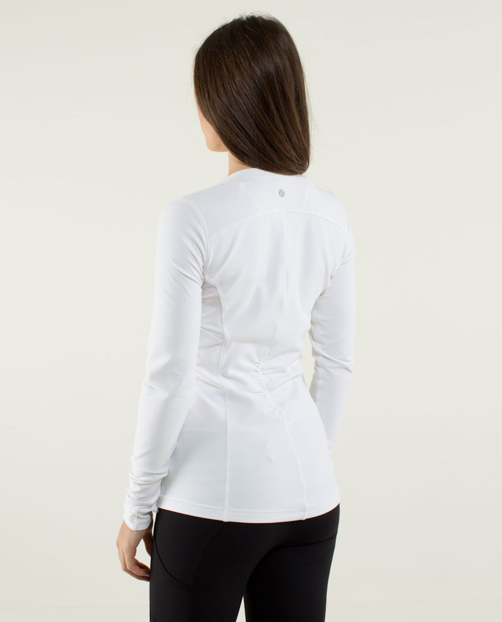 Lululemon Base Runner 1/2 Zip - Heathered Herringbone Heathered Black White  / Black - lulu fanatics