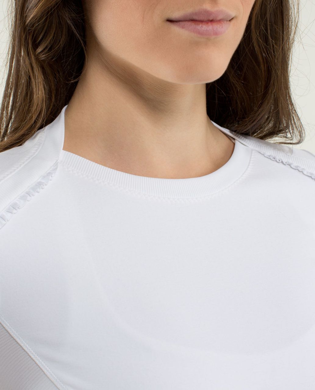 Lululemon Base Runner Long Sleeve - Heathered White / White - lulu fanatics