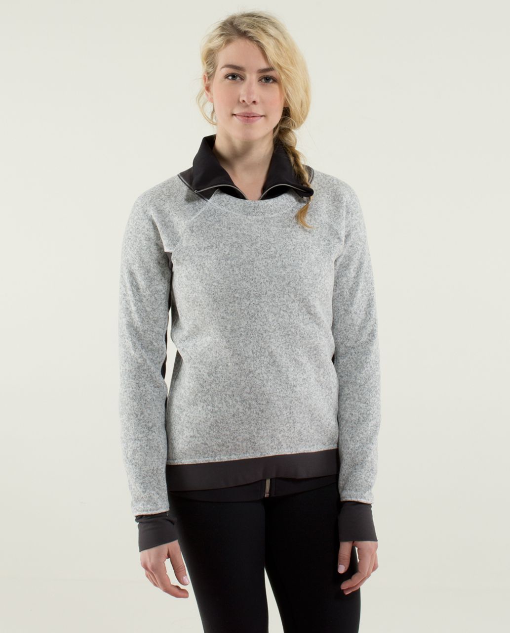 Lululemon Fleet Street Pullover - Heathered White / Soot