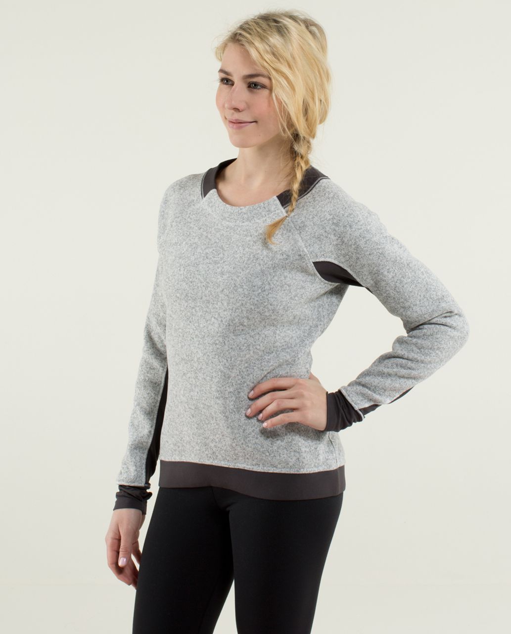 Lululemon Fleet Street Pullover - Heathered White / Soot