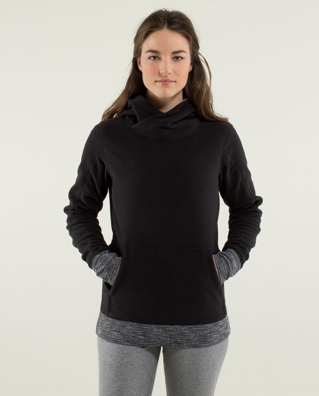 Lululemon Runaway Fleece - Black / Coco Pique Black White