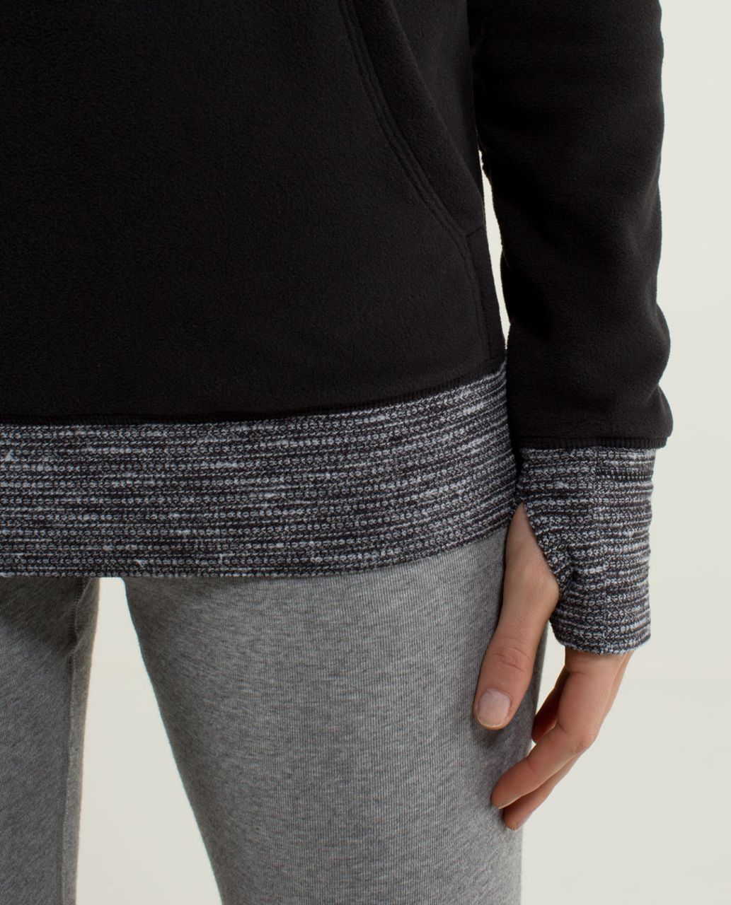 Lululemon Runaway Fleece - Black / Coco Pique Black White