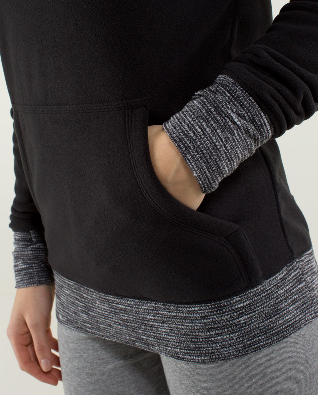 Lululemon Runaway Fleece - Black / Coco Pique Black White