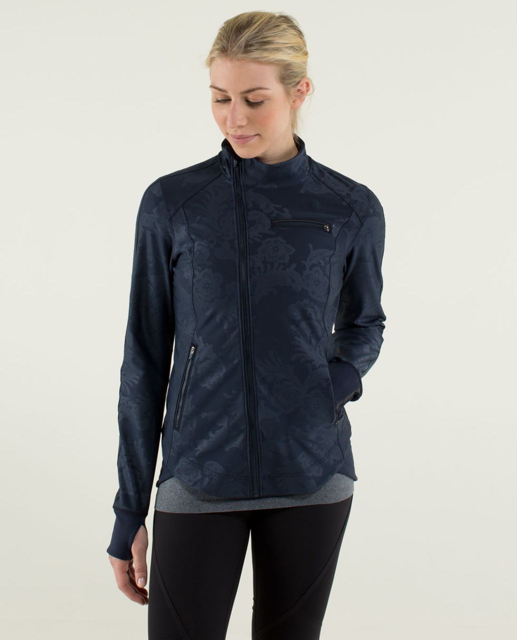 Lululemon Keep It Up Jacket - Laceoflage Embossed Inkwell / Inkwell