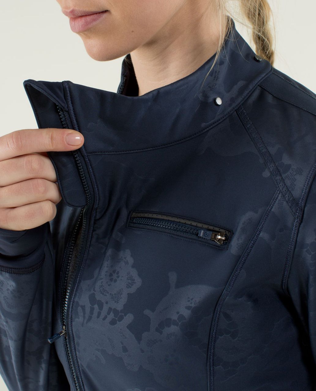 Lululemon Keep It Up Jacket - Laceoflage Embossed Inkwell / Inkwell