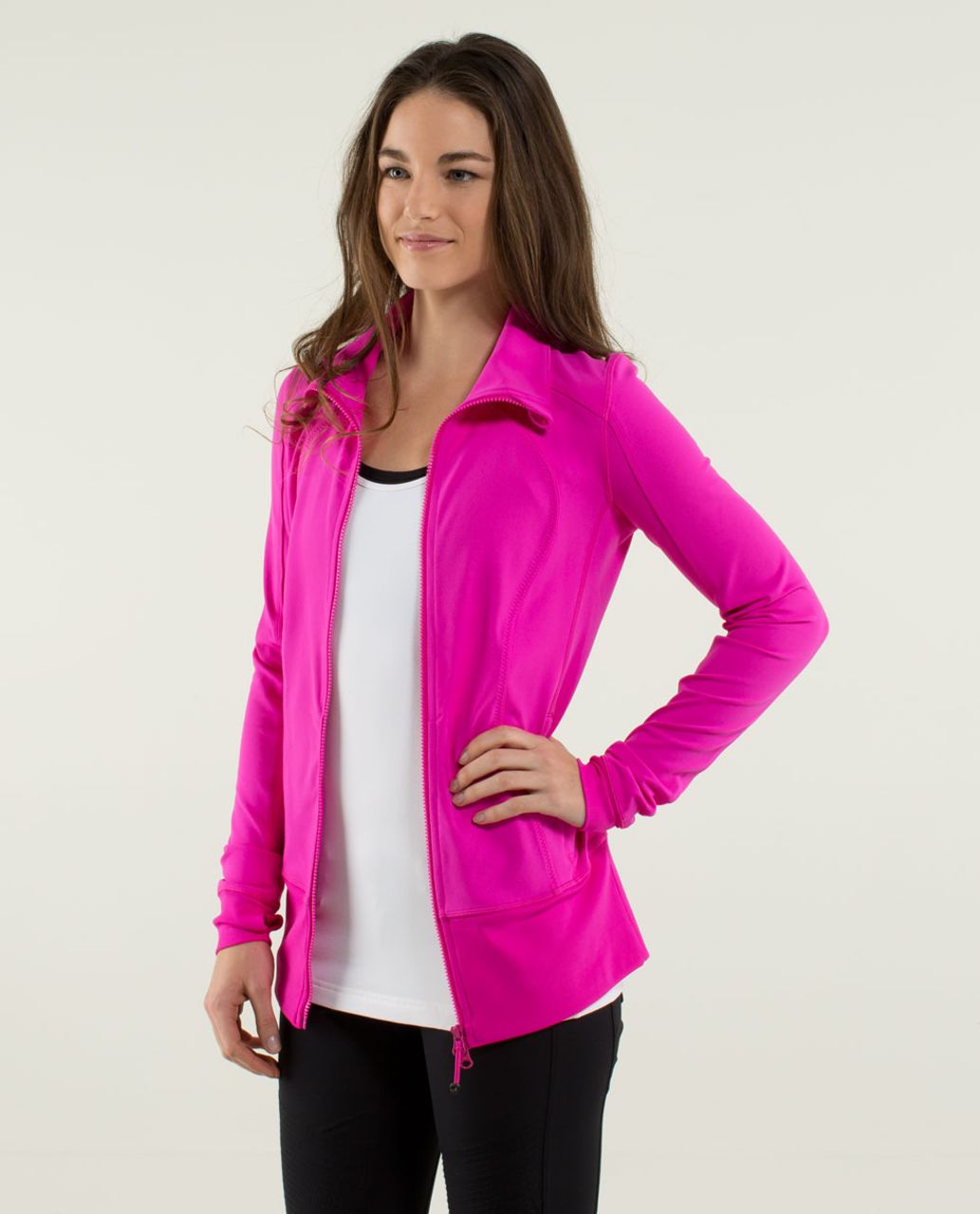 Lululemon Nice Asana Jacket *Ruffle - Black - lulu fanatics