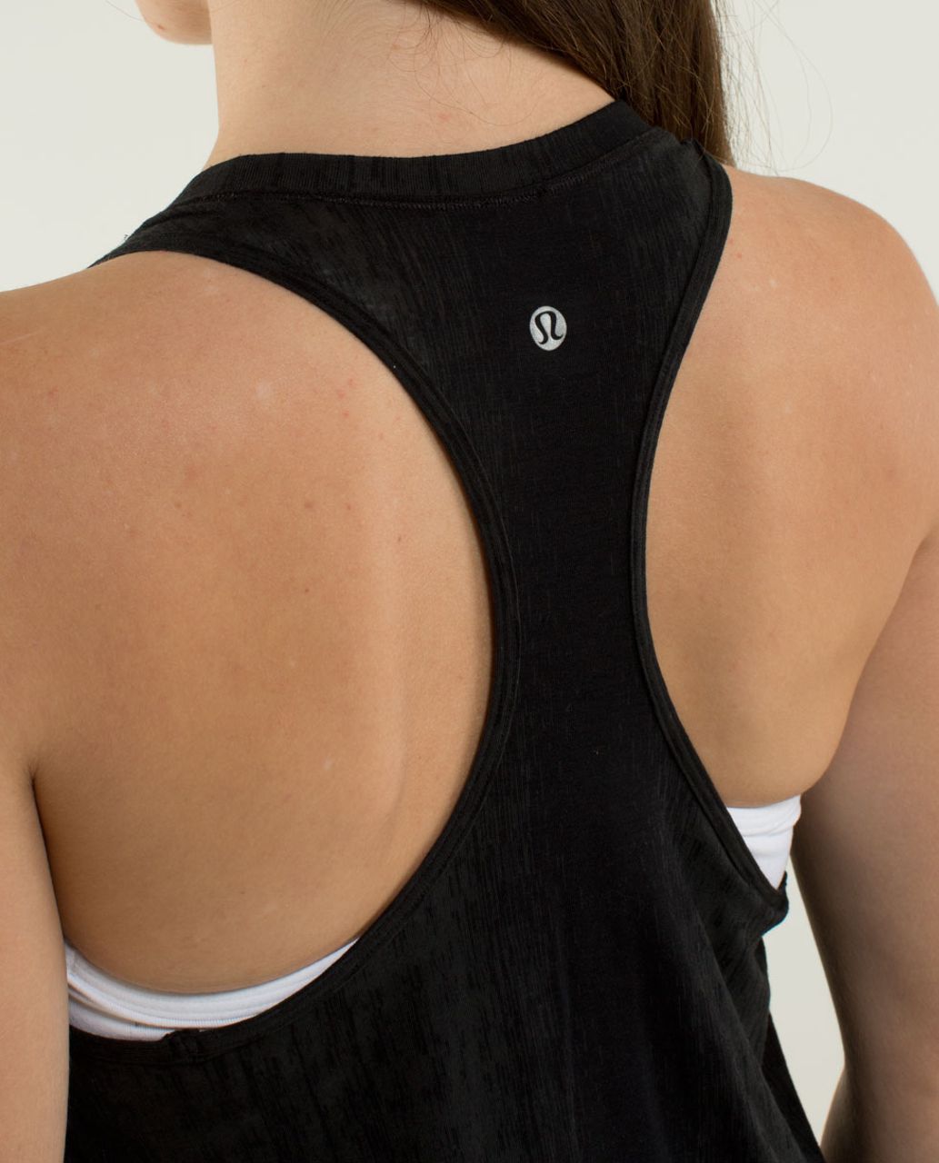 Lululemon Yogi Racer Tank - Misty Stripe Burnout Black