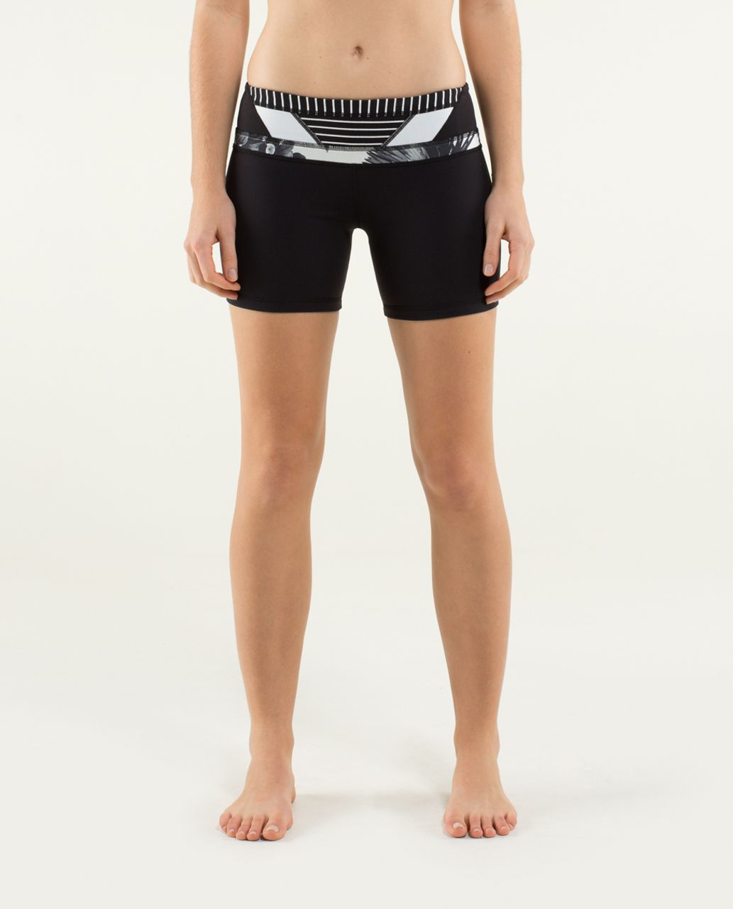 Lululemon Reverse Groove Short (Regular) *Full-On Luon - Black / Quilt Winter 13-14