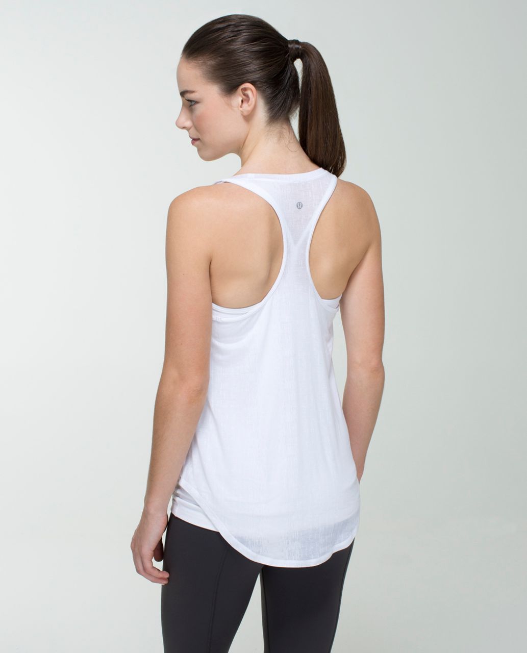 Lululemon Yogi Racer Tank - Misty Stripe Burnout White