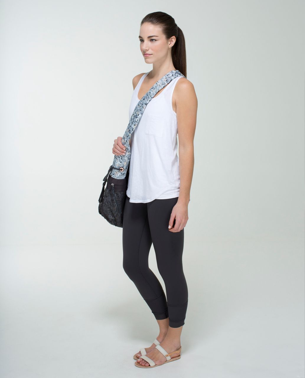 Lululemon Yogi Racer Tank - Misty Stripe Burnout White