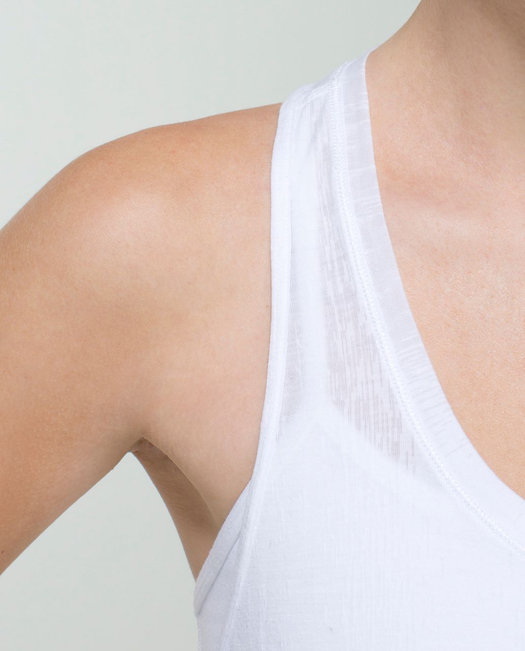 Lululemon Yogi Racer Tank - Misty Stripe Burnout White