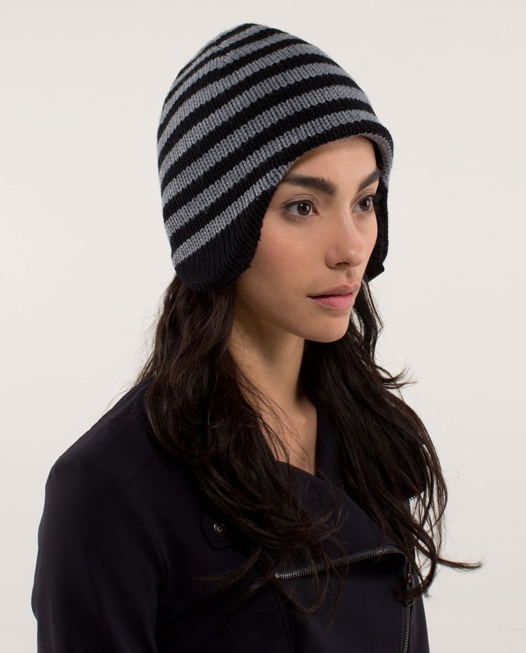 Lululemon Cozy Up Ear Flap Toque - Heathered Medium Grey / Black