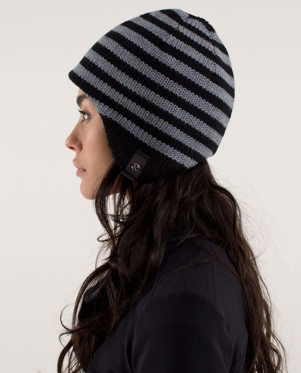 Lululemon Cozy Up Ear Flap Toque - Heathered Medium Grey / Black