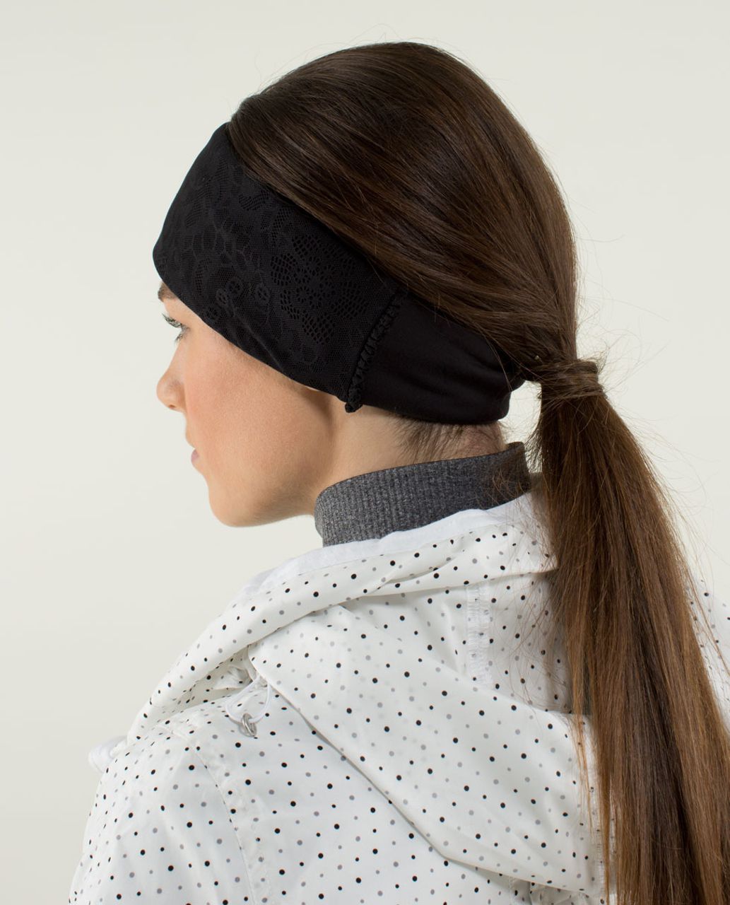 Lululemon Frosty Run Ear Warmer *Lace - Black