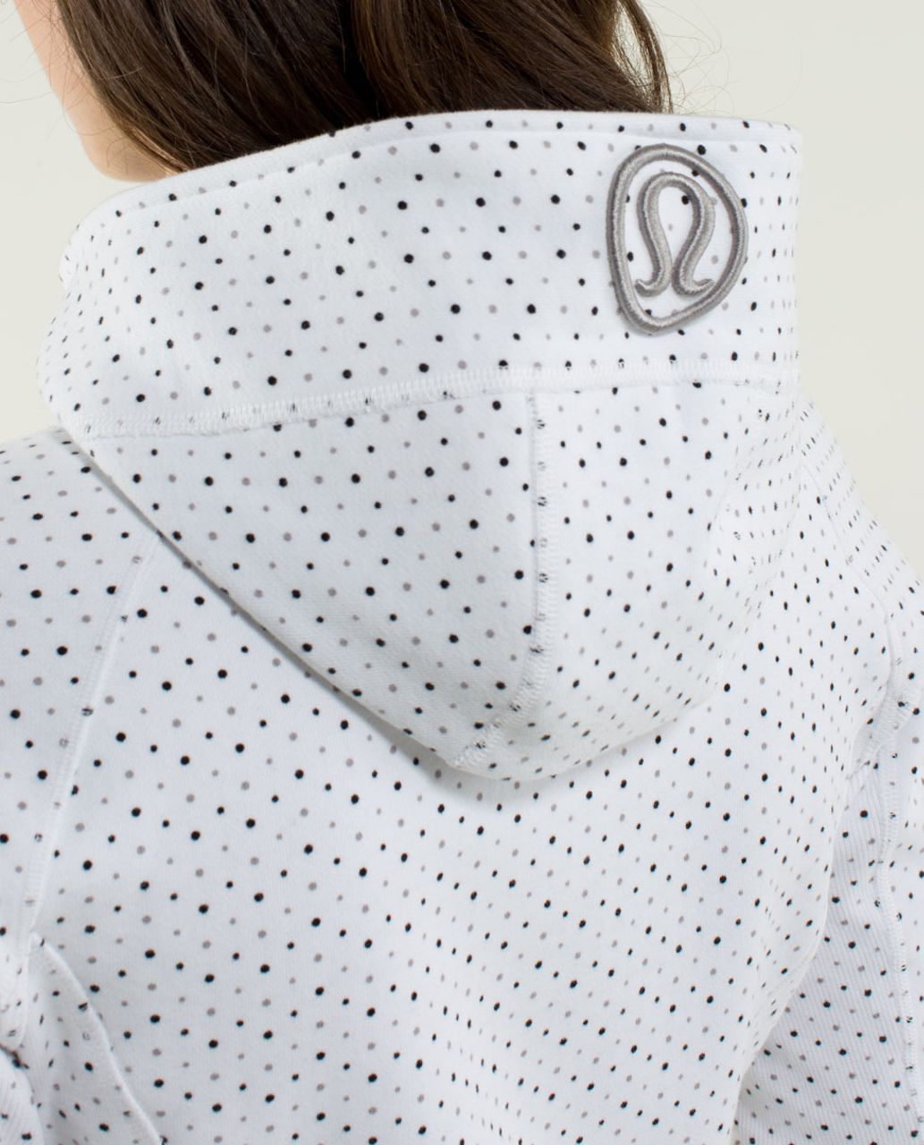 Lululemon Scuba Hoodie *Stretch (Lined Hood) - Chevron Dot White / White / Wee Stripe White Heathered Medium Grey / White